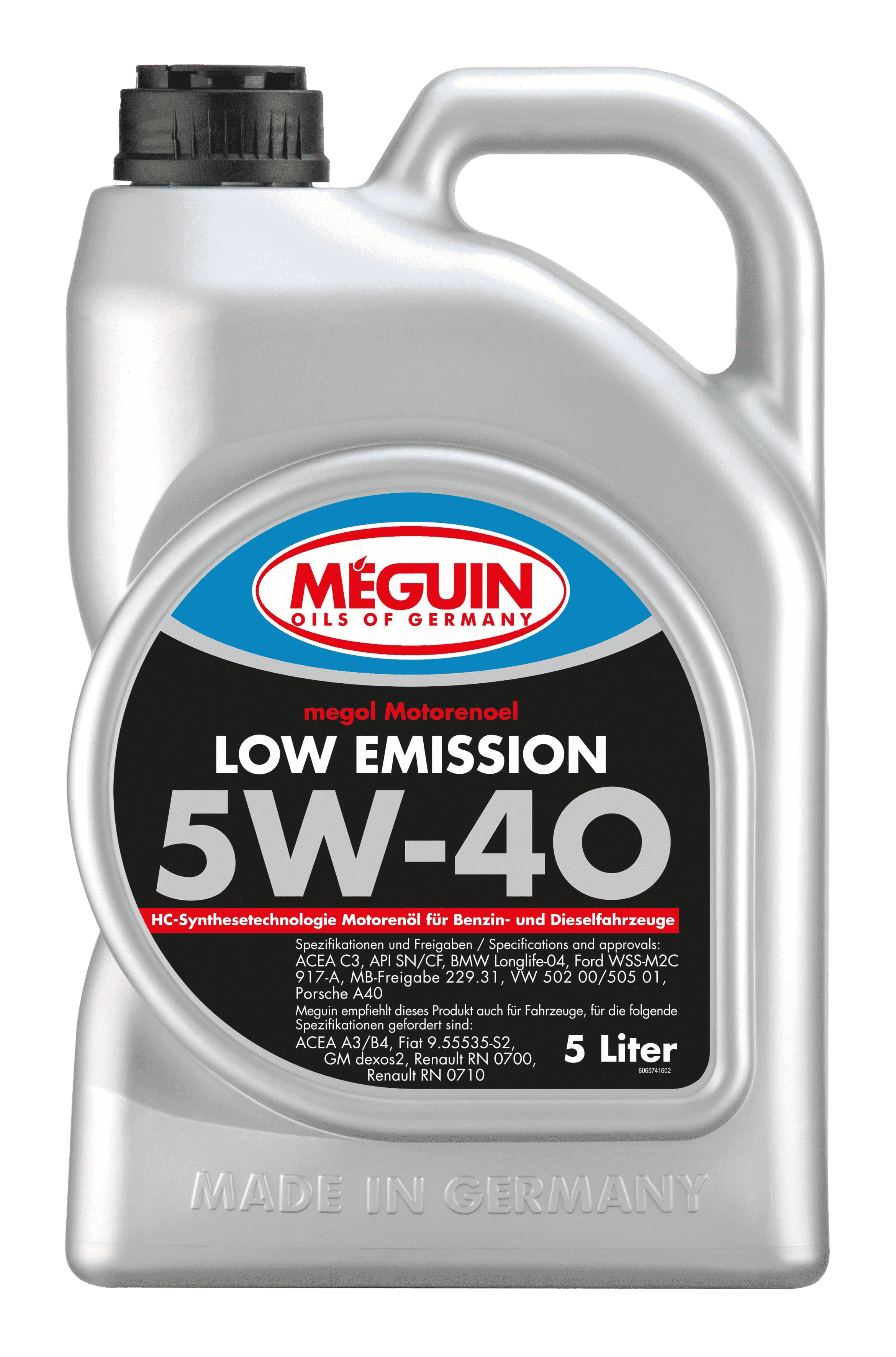 Моторное масло MEGUIN Megol Low Emission 5W-40, 5л (MEGUIN: 6574)